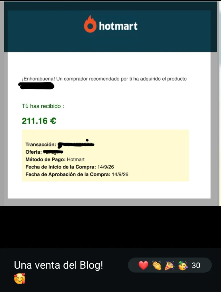 Capturas de ventas de alumnos Partner 360