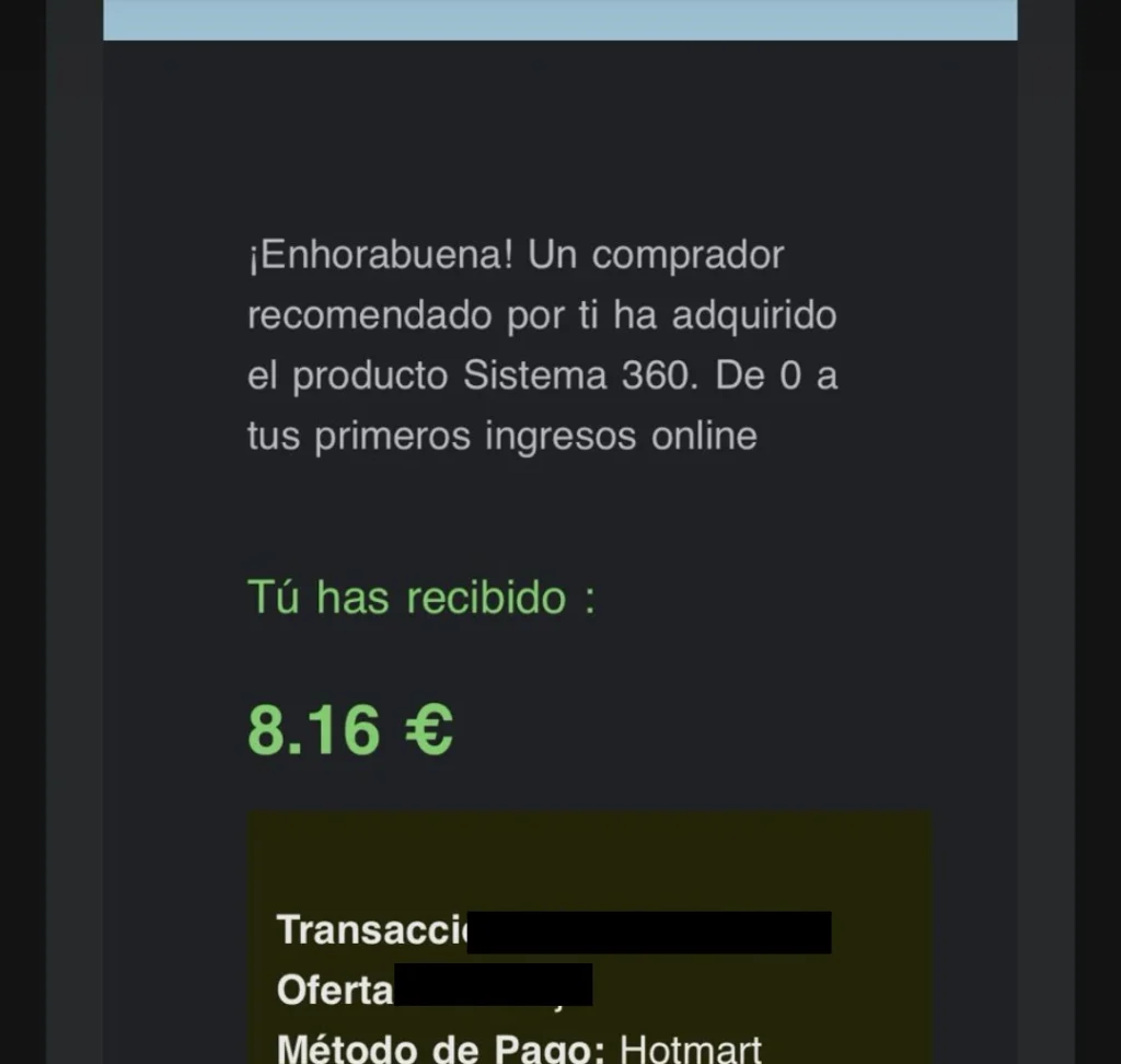 capturas de ventas de alumnos Partner 360