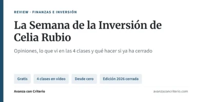 La Semana de la Inversión de Celia Rubio: opiniones y qué hacer si ya ha cerrado. Edición 2026 cerrada.